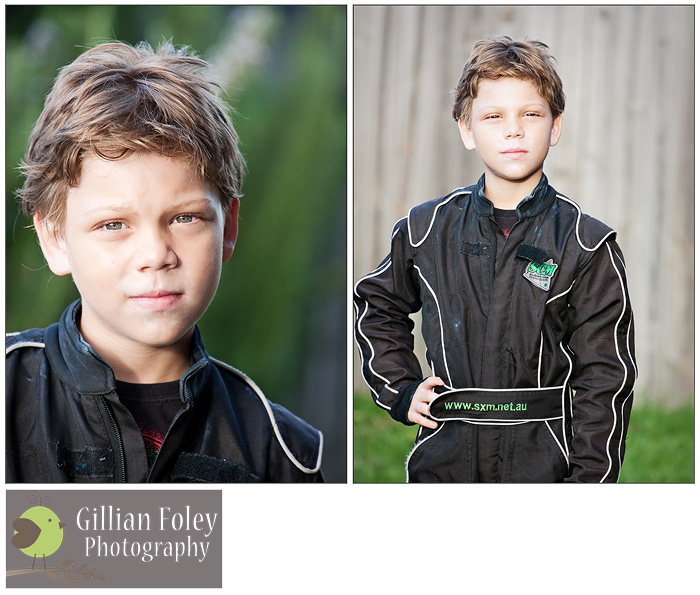 Gillian Foley Photography - Jason in his go-kart gear