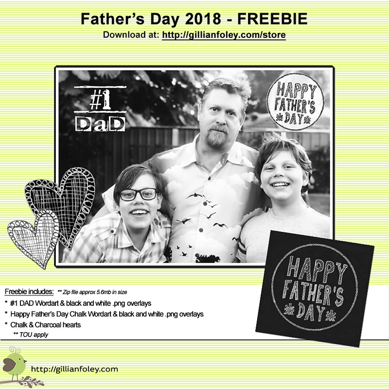 Chalk And Charcoal Father's Day FREEBIE | Gillian Foley Photography